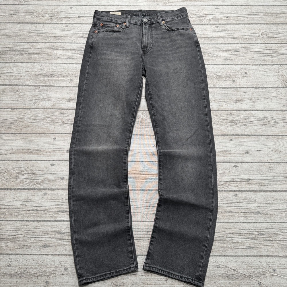 Levi's 514 Jeans Men's 30x32 Black Charcoal Wash Denim Straight Leg Retro Rugged